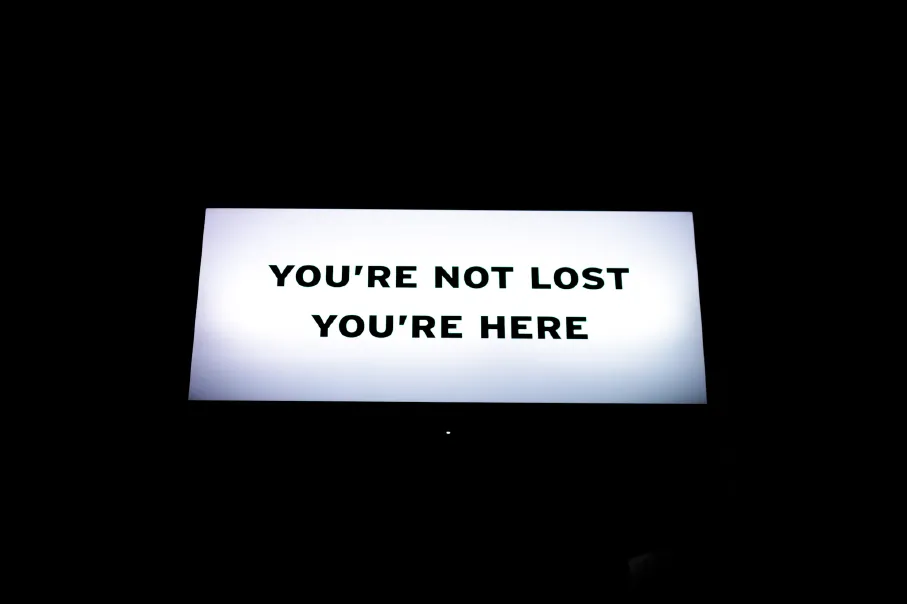 turned-on flat screen TV